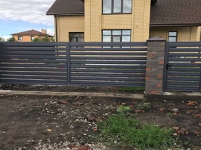Забор жалюзи 72 метра фото в Запрудне